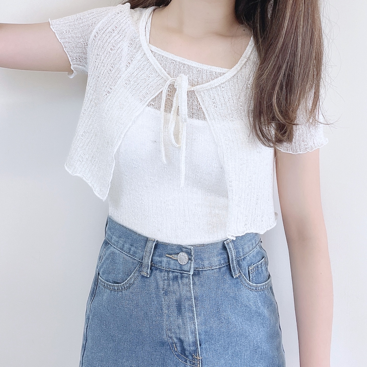 現貨 | 透膚小綁帶兩件套