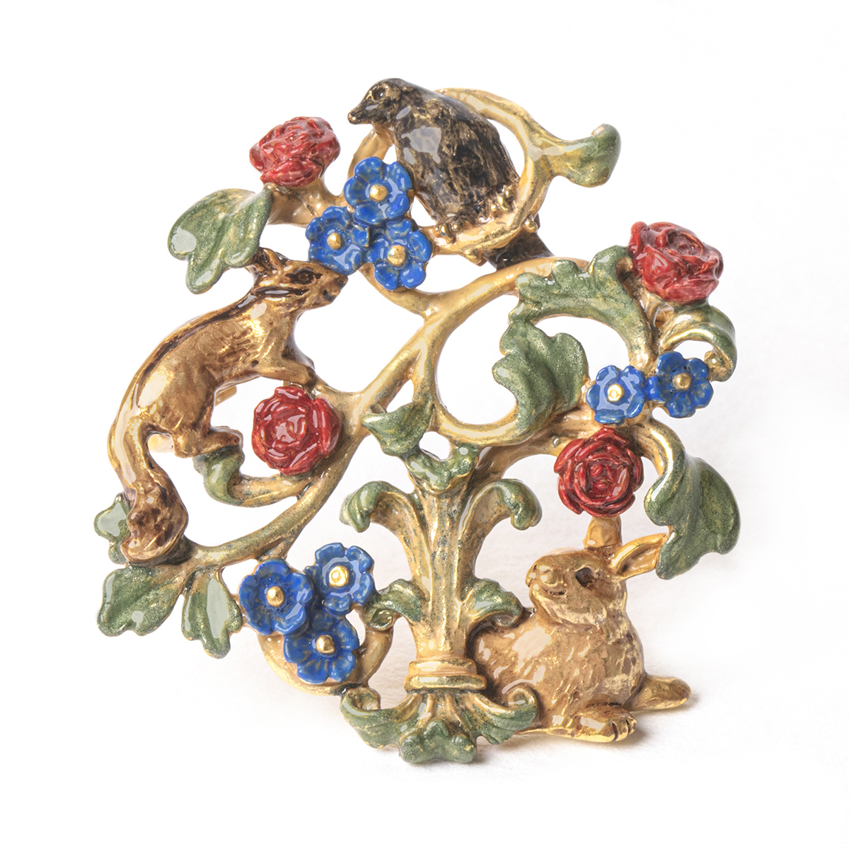 羅馬式花卉耳環/頸鏈/戒指/耳骨夾/胸針