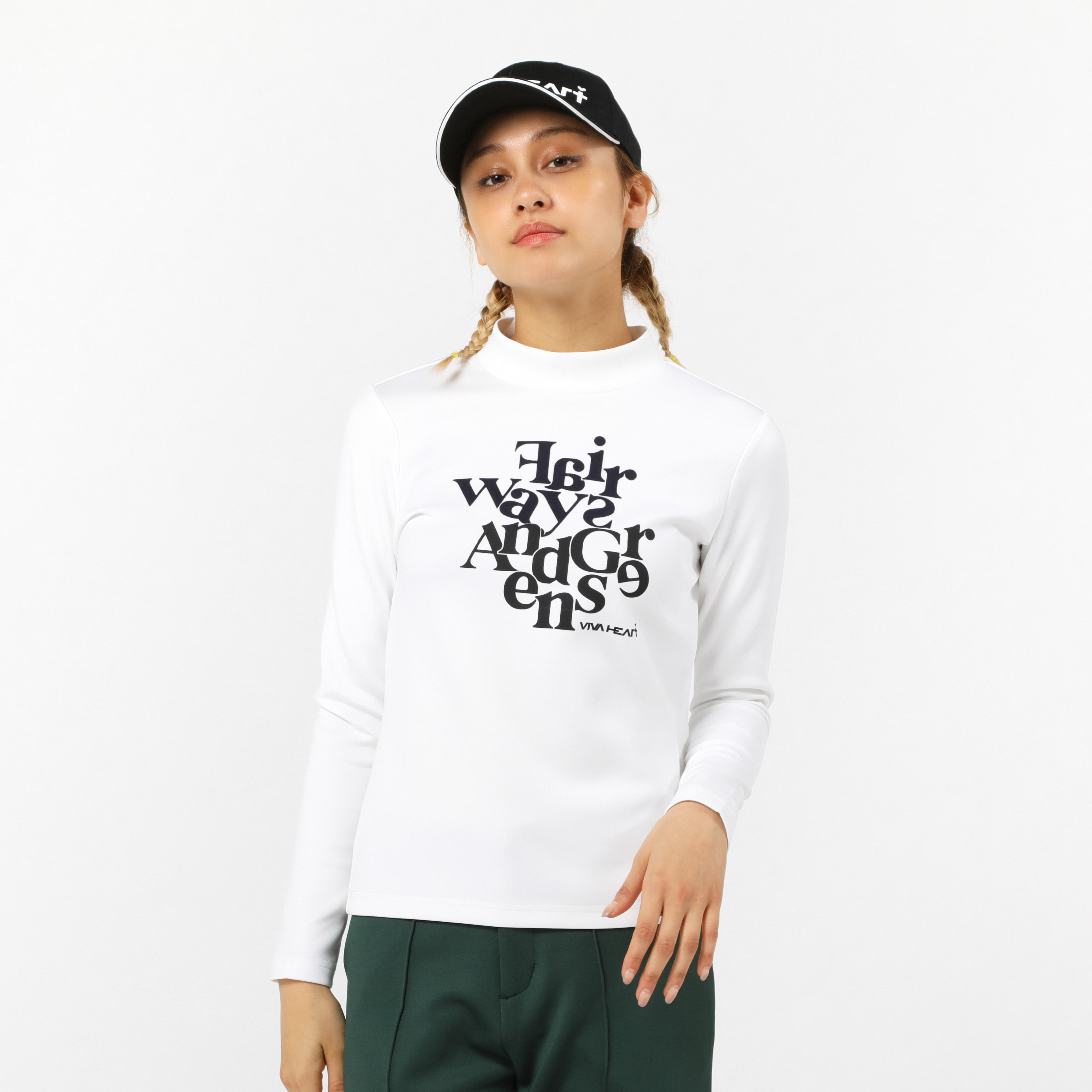 女士-彈力長袖高領衫