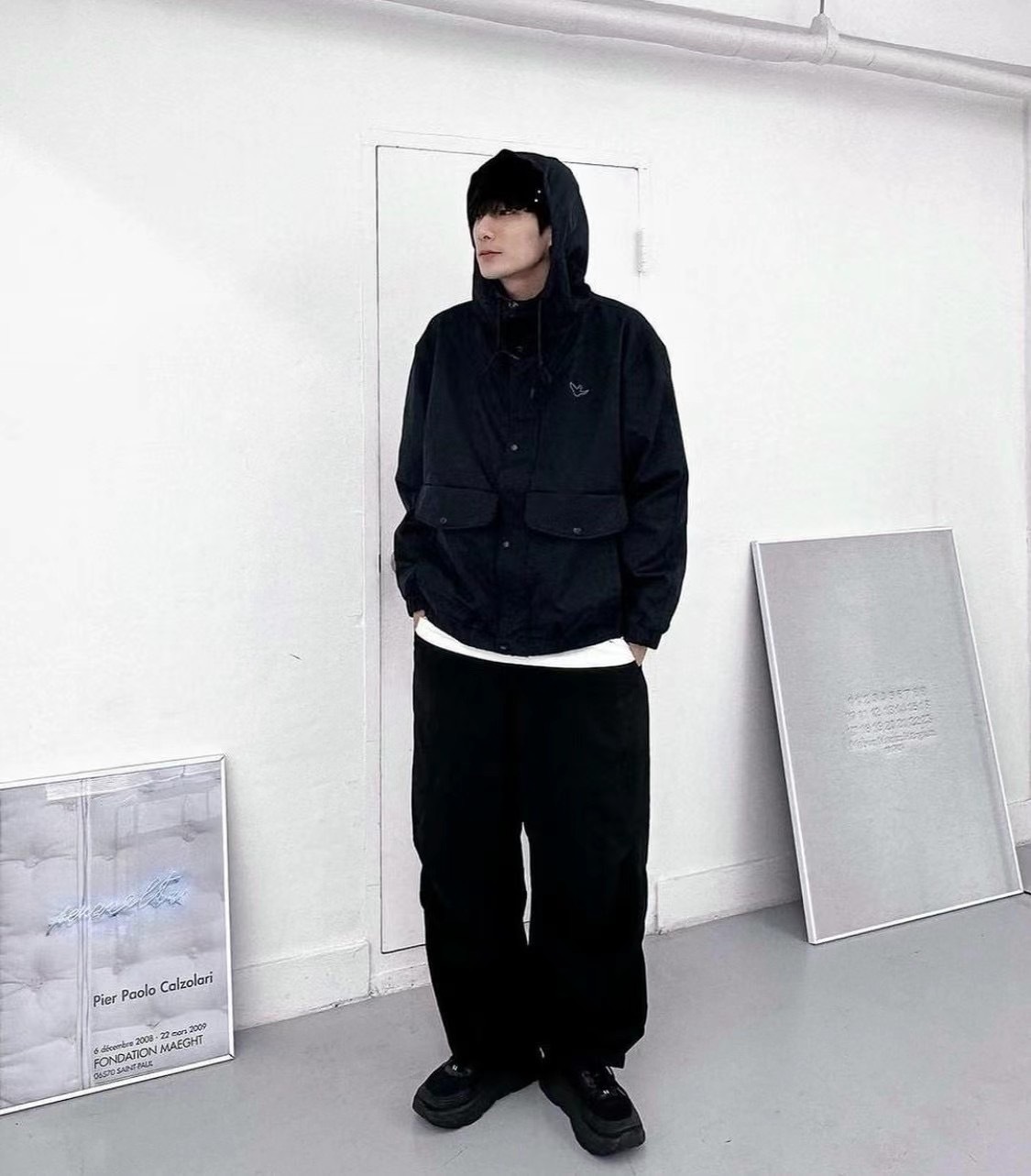 WHAT IT ISN"T 天使 刺繡LOGO 衝鋒衣 連帽外套 多口袋 男女款 OCT