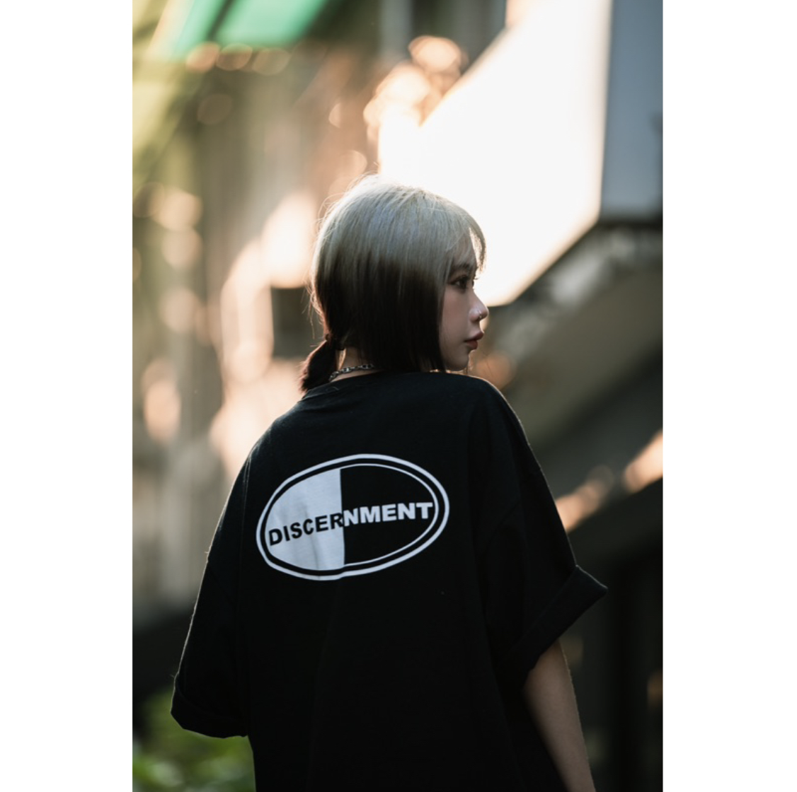 DISCERNMENT DCM 南十字星 CRUX 黑白 LOGO 落肩 寬鬆 五分袖