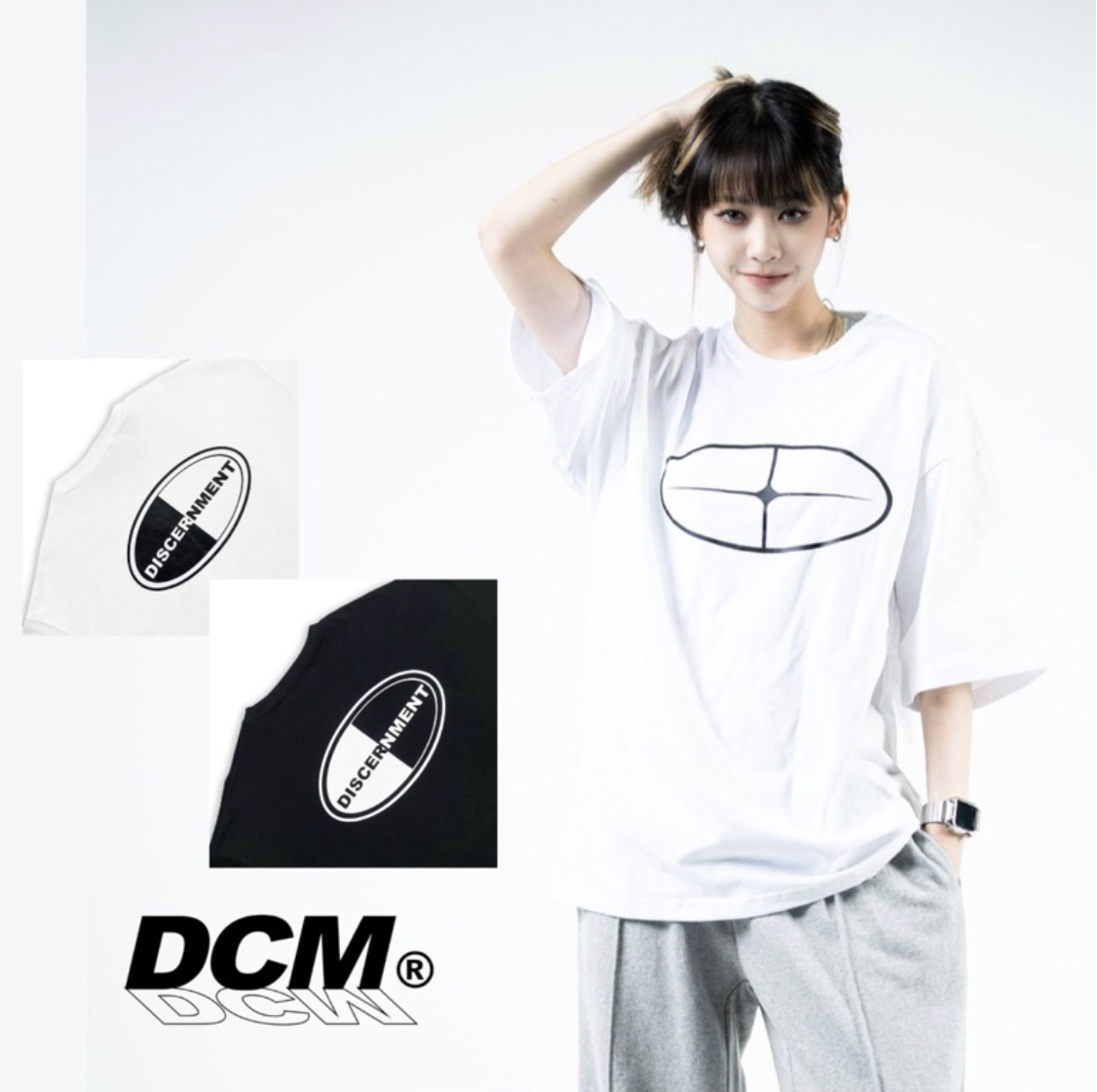 DISCERNMENT DCM 南十字星 CRUX 黑白 LOGO 落肩 寬鬆 五分袖
