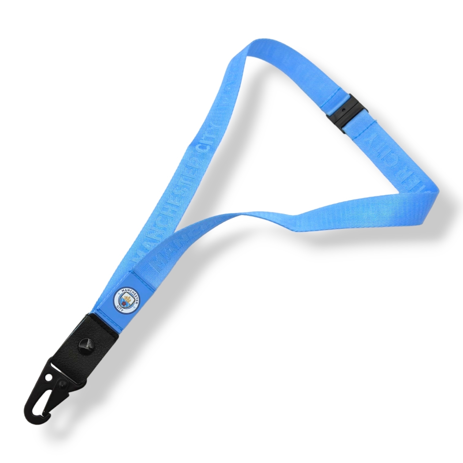 曼城淺藍色暗花會徽頸繩