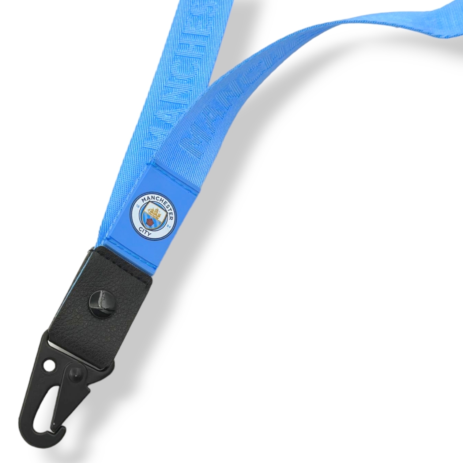 曼城淺藍色暗花會徽頸繩