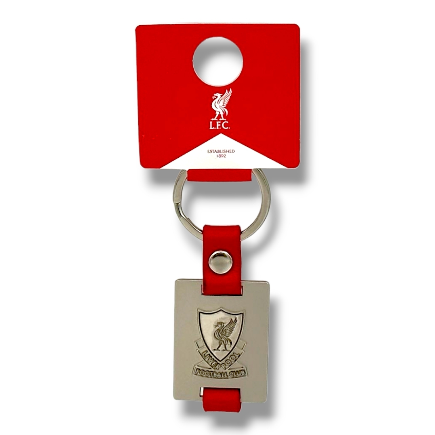 利物浦金屬經典會徽牌形紅色掛扣鎖匙扣