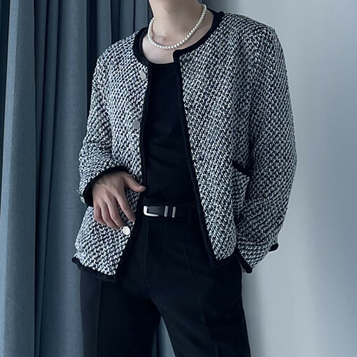 Maison粗花呢短款夾克