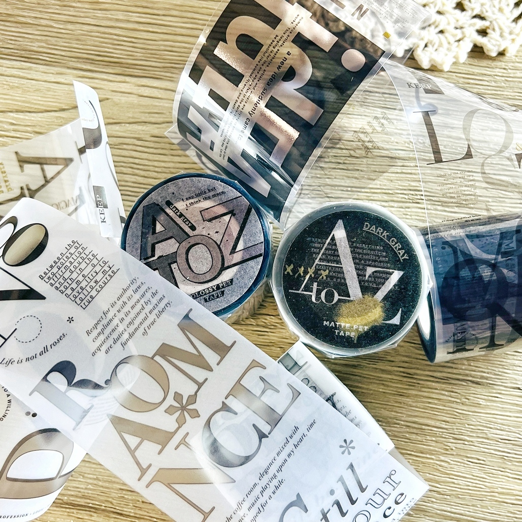 小行星B610．A to Z 深灰 5cm霧面/亮面PET膠帶 <整捲/分裝>