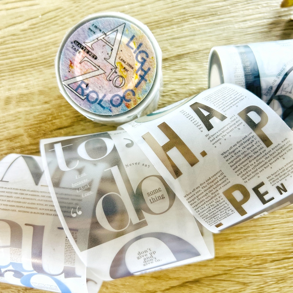 小行星B610．A to Z 淡彩 5cm霧面PET膠帶 <整捲/分裝>