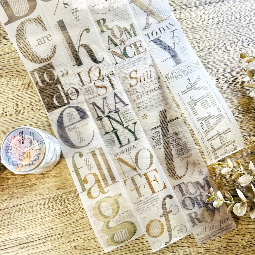 小行星B610．A to Z 淡彩 5cm霧面PET膠帶 <整捲/分裝>