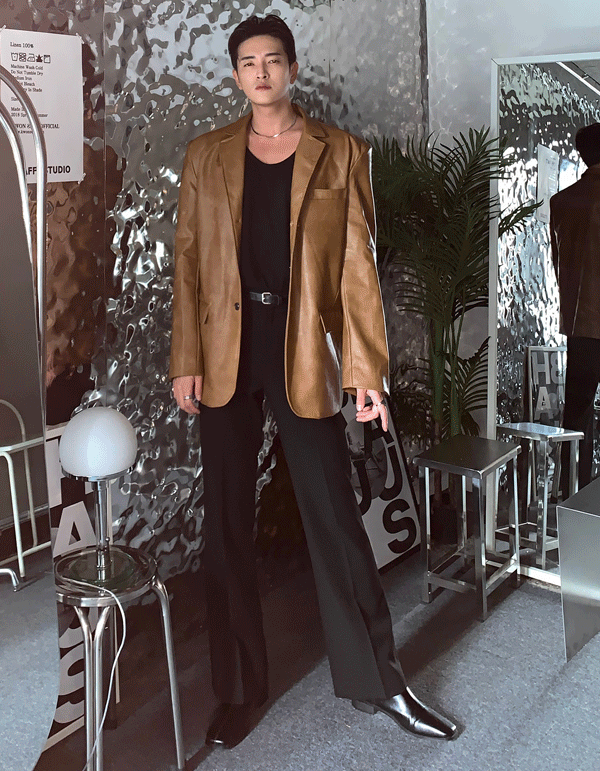 ACE皮革休閒西裝外套