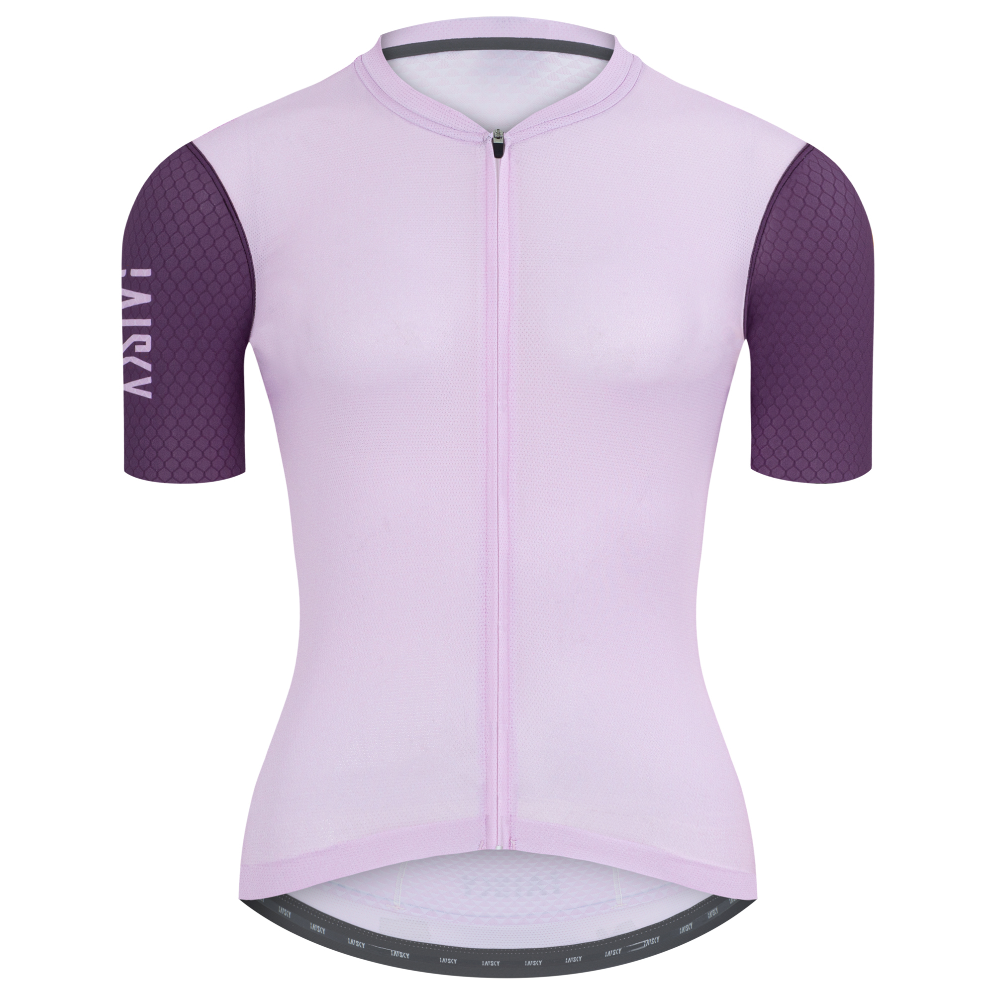 女款空力短車衣 對比 灰粉