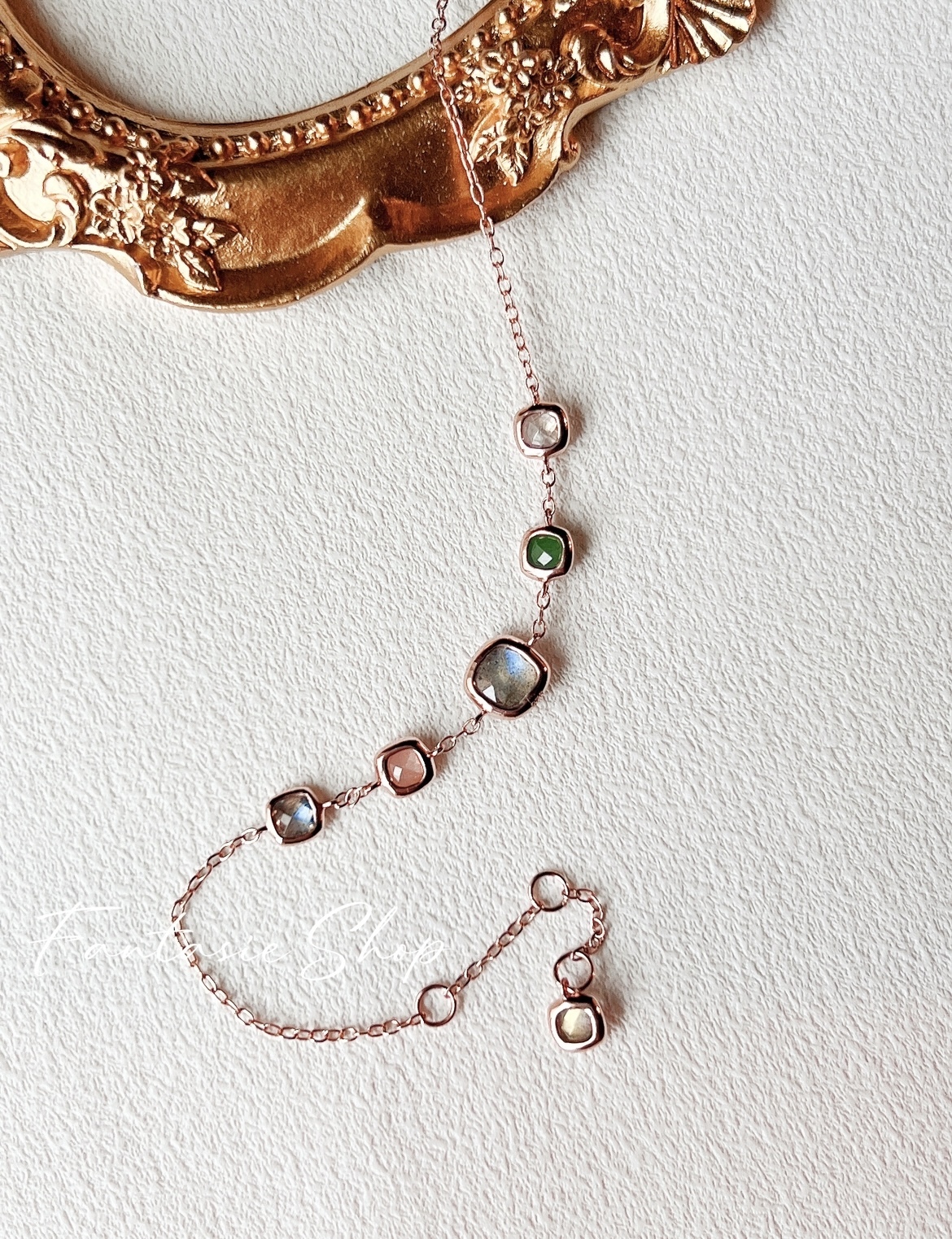 🇰🇷韓國高質感輕珠寶飾品-天然寶石串手鏈