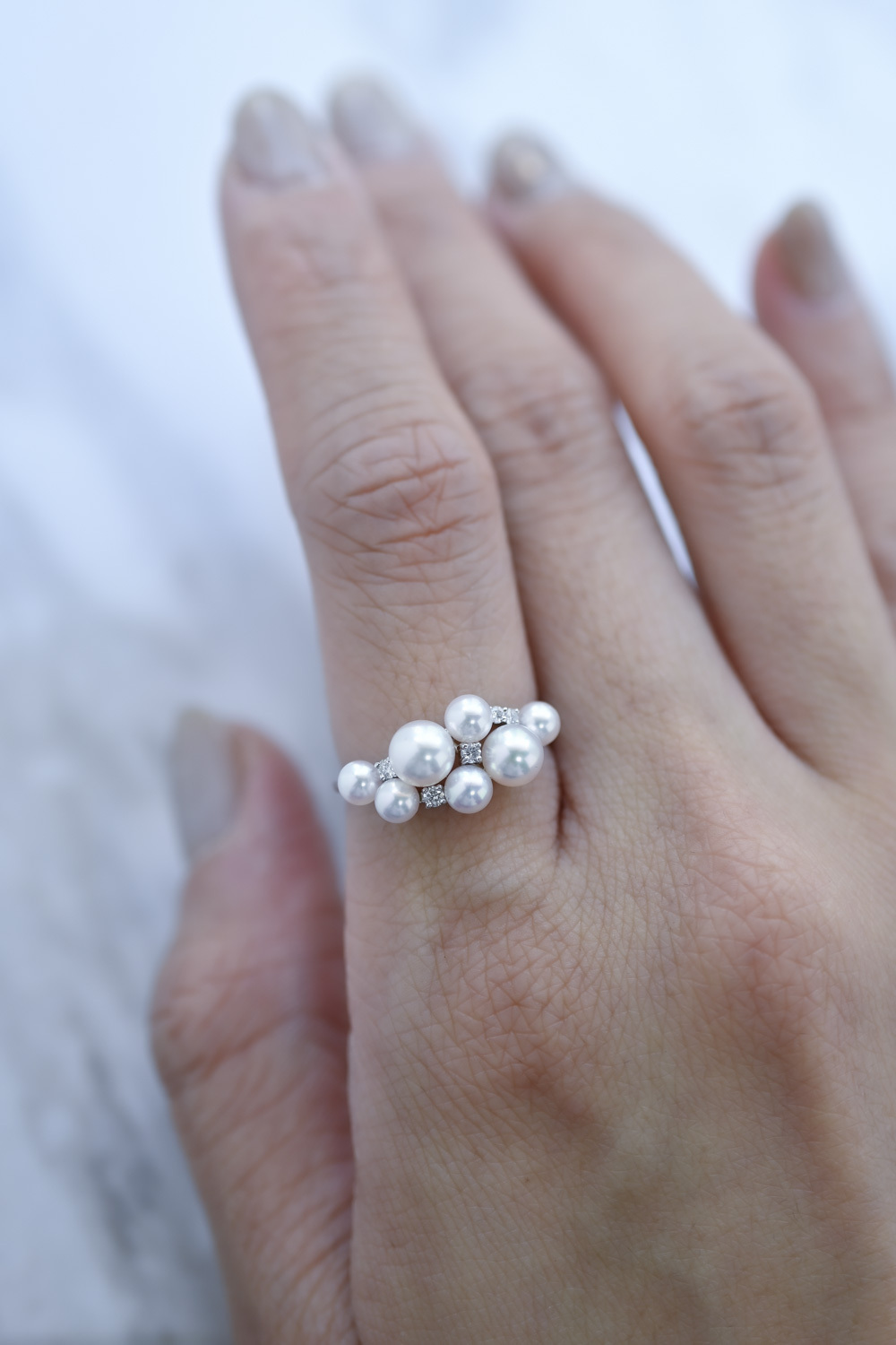 8K Akoya Pearl Rainbow Ring