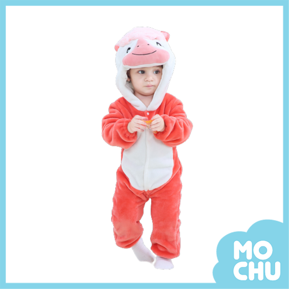 微笑獨角獸法蘭絨連身衣(加厚)(兩色)