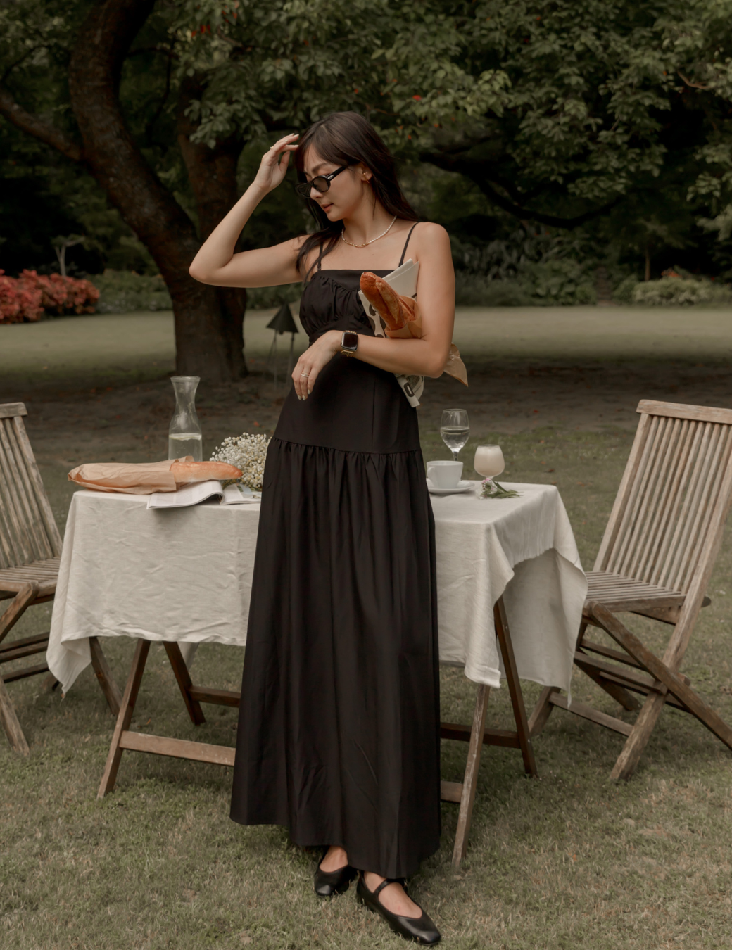 仙氣馬甲造型長洋（黑色/3尺寸）