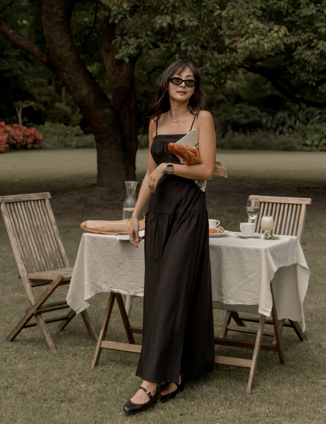 仙氣馬甲造型長洋（黑色/3尺寸）