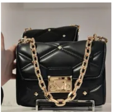 [S] MICHAEL KORS 35F2GNRC61 SERENA SM FLAP XBODY,BLACK, 196163428277 (SMK548)