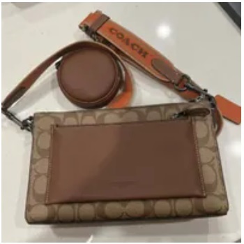 [S] COACH CG997 HOLDEN CROSSBODY SIG,QB/KHAKI/SADDLE MULTI, 195031870088 (SCO462)