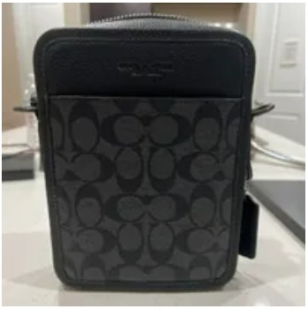 [S] COACH CC009 SULLIVAN XBODY IN SI,QB/CHARCOAL/BLACK, 195031676338 (SCO463)