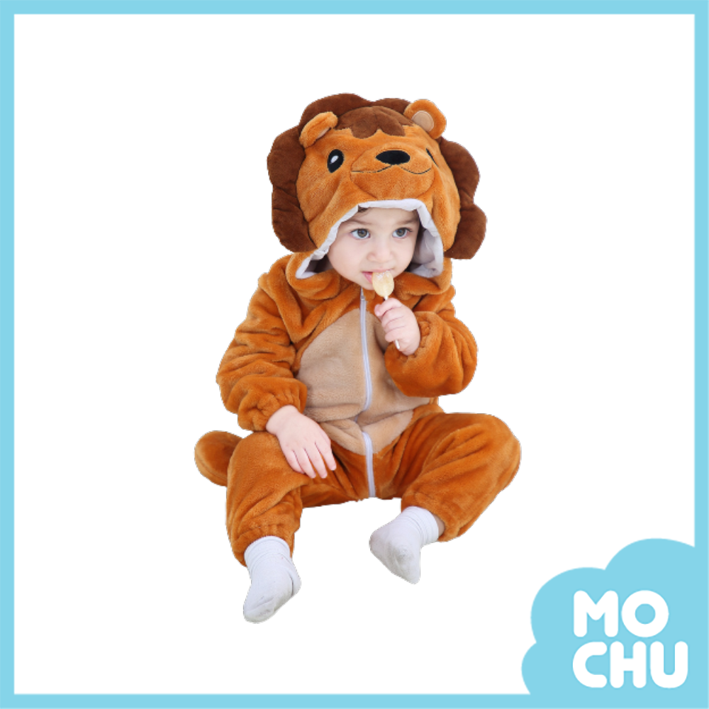 圓圓獅子頭法蘭絨連身衣(加厚)