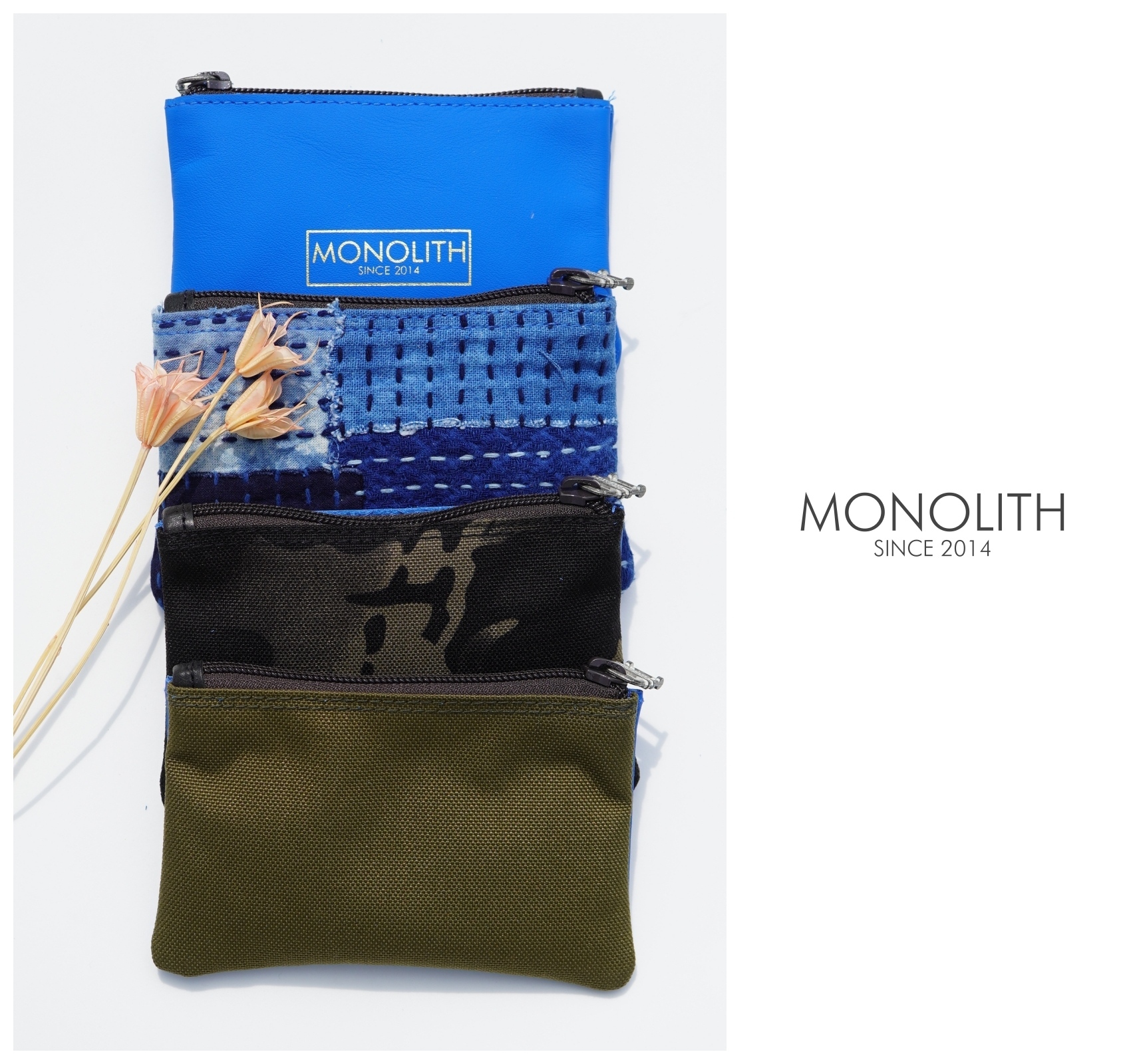 拼接皮革【收納袋】