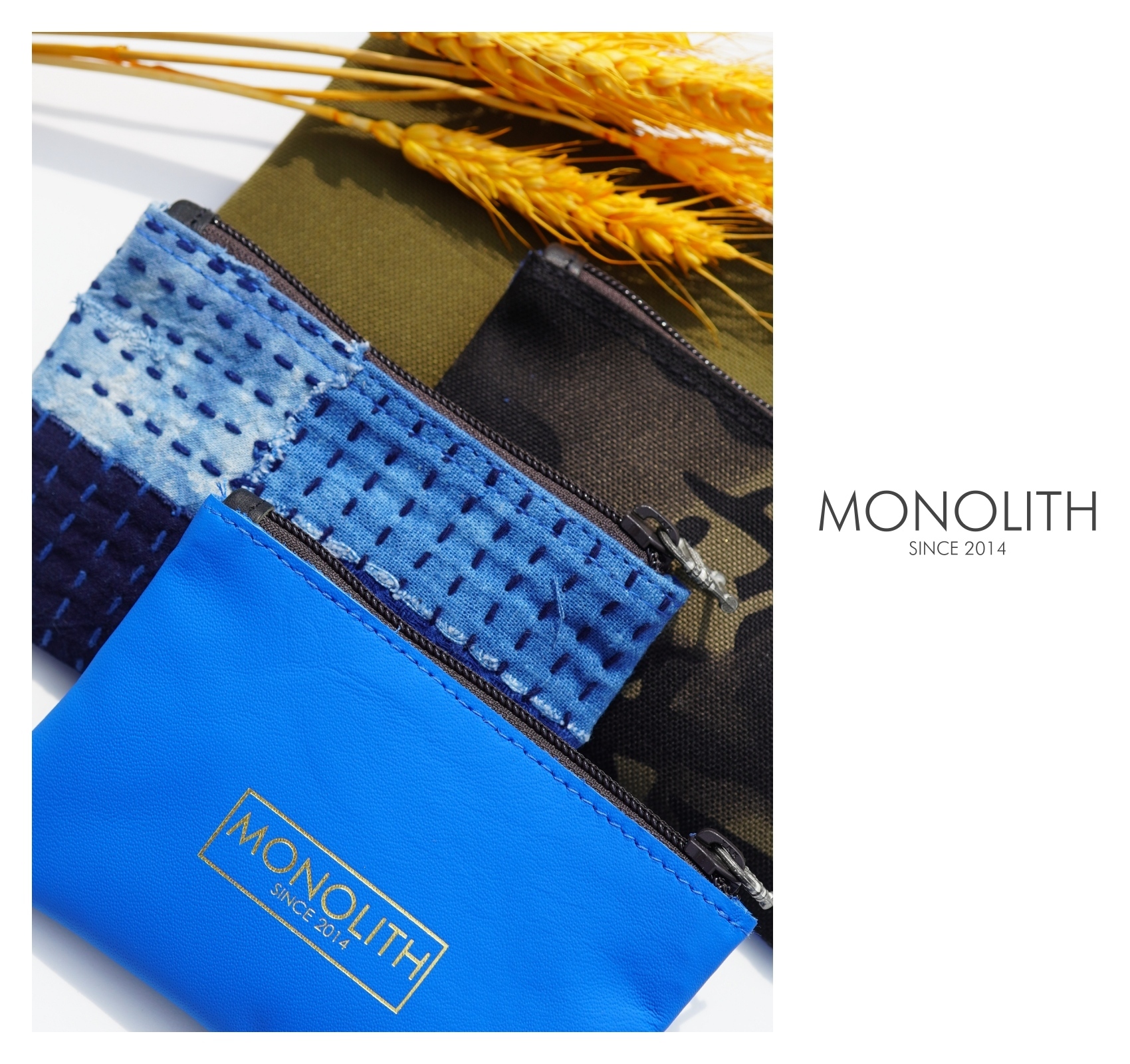 拼接皮革【收納袋】