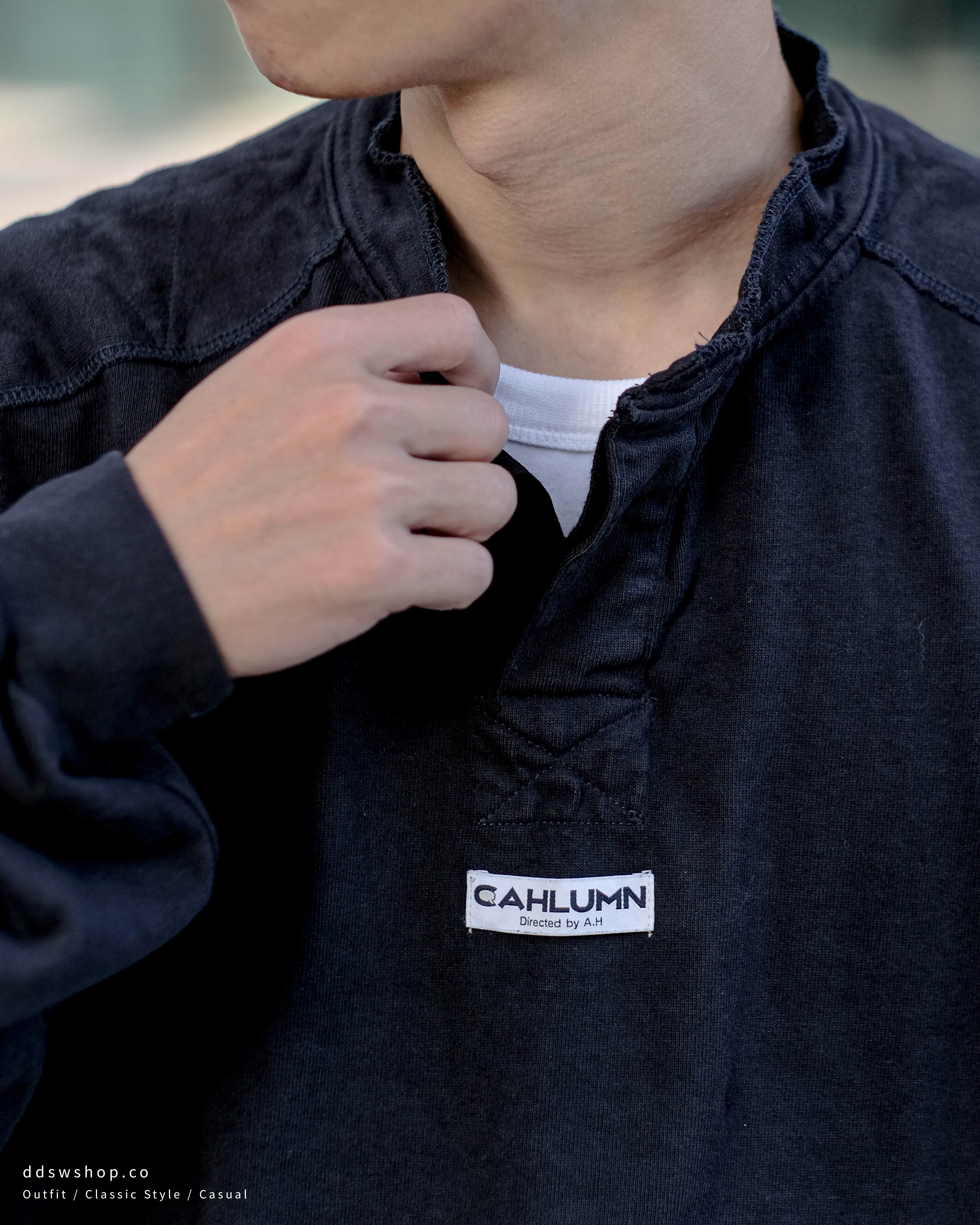 Cahlumn 無領重磅Jersey Rugger Shirt