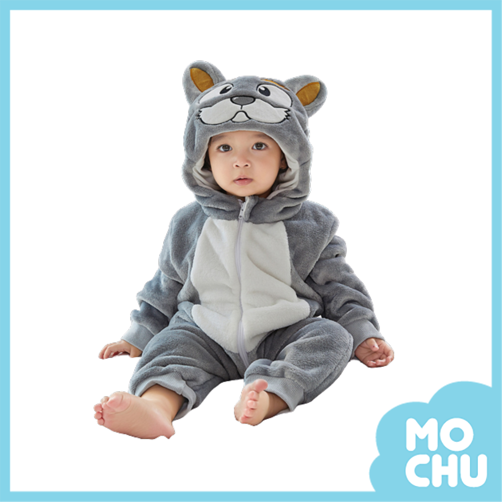 頑固灰藏獒法蘭絨連身衣(加厚)