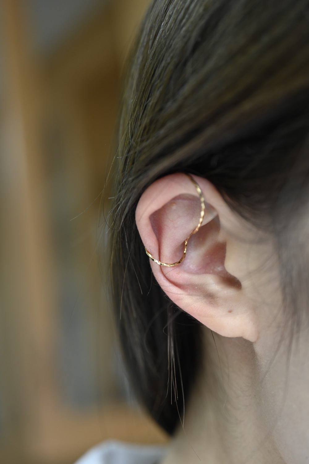 18K Wiry double ear cuff