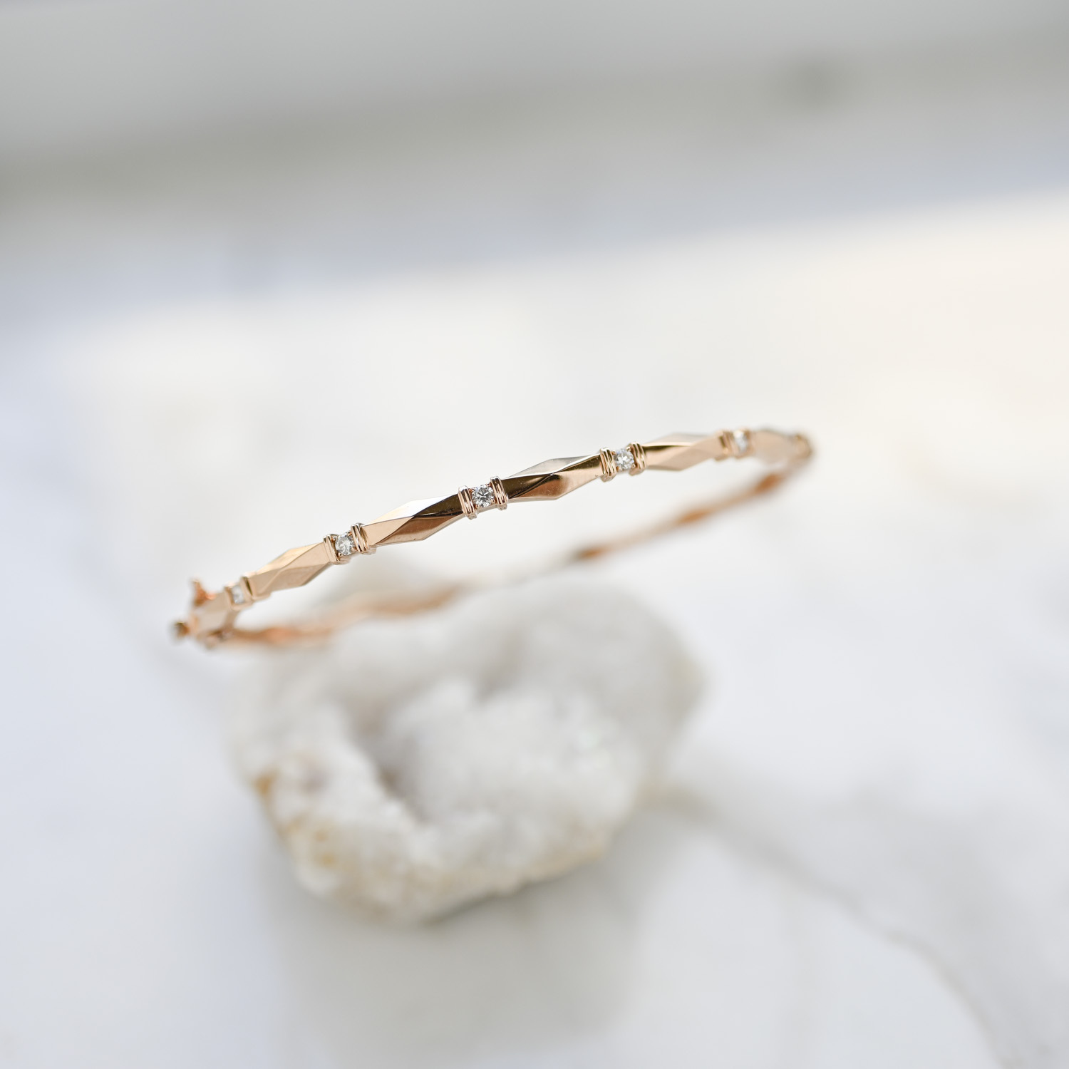 18K Miroir Diamond Bangle
