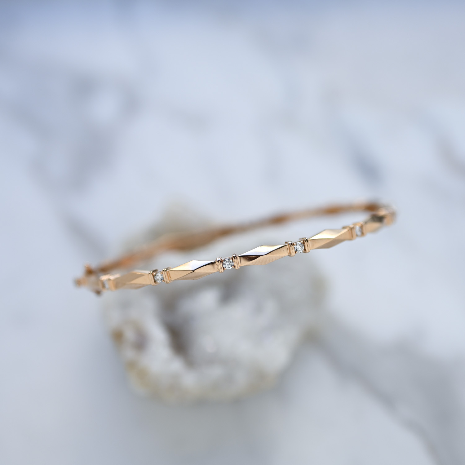 18K Miroir Diamond Bangle