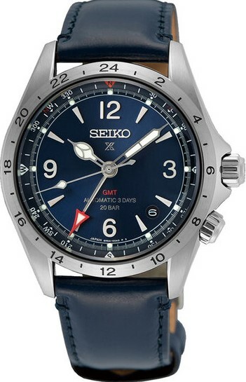 萬年鐘錶 - SEIKO Prospex   110週年  三日鍊GMT潛水機械皮革款男錶  SPB377J1 / 6R54-00B0B  錶徑39.5MM