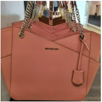 [S] MICHAEL KORS 35F1STVT3L JET SET TRAVEL LEATHER LG X CHAIN SHOULDER TOTE,PRIMROSE, 196163980089 (SMK555)