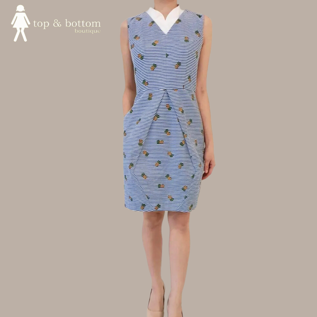 PINEAPPLE & STRIPED DRESS