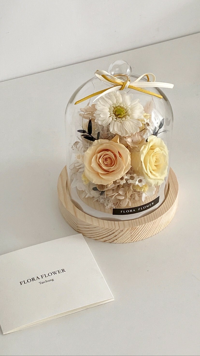 永生花夜燈-小清新奶油橙