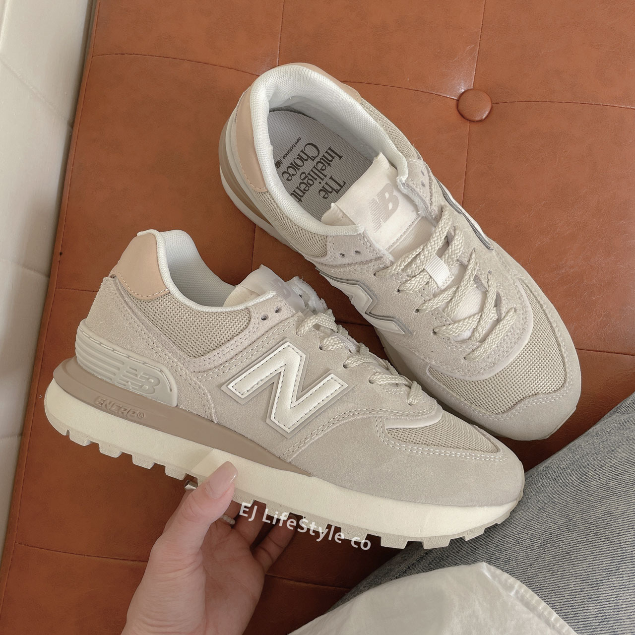 NEW BALANCE 574 NB 杏仁橘米色咖啡色女鞋U574LGDW / 調貨