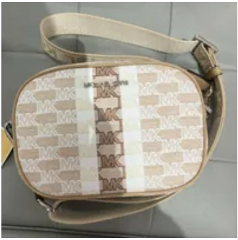 [S] MICHAEL KORS 35F3STVC2I JET SET TRAVEL MD OVAL CAMERA XBODY,CAMEL, 196163992501 (SMK558)