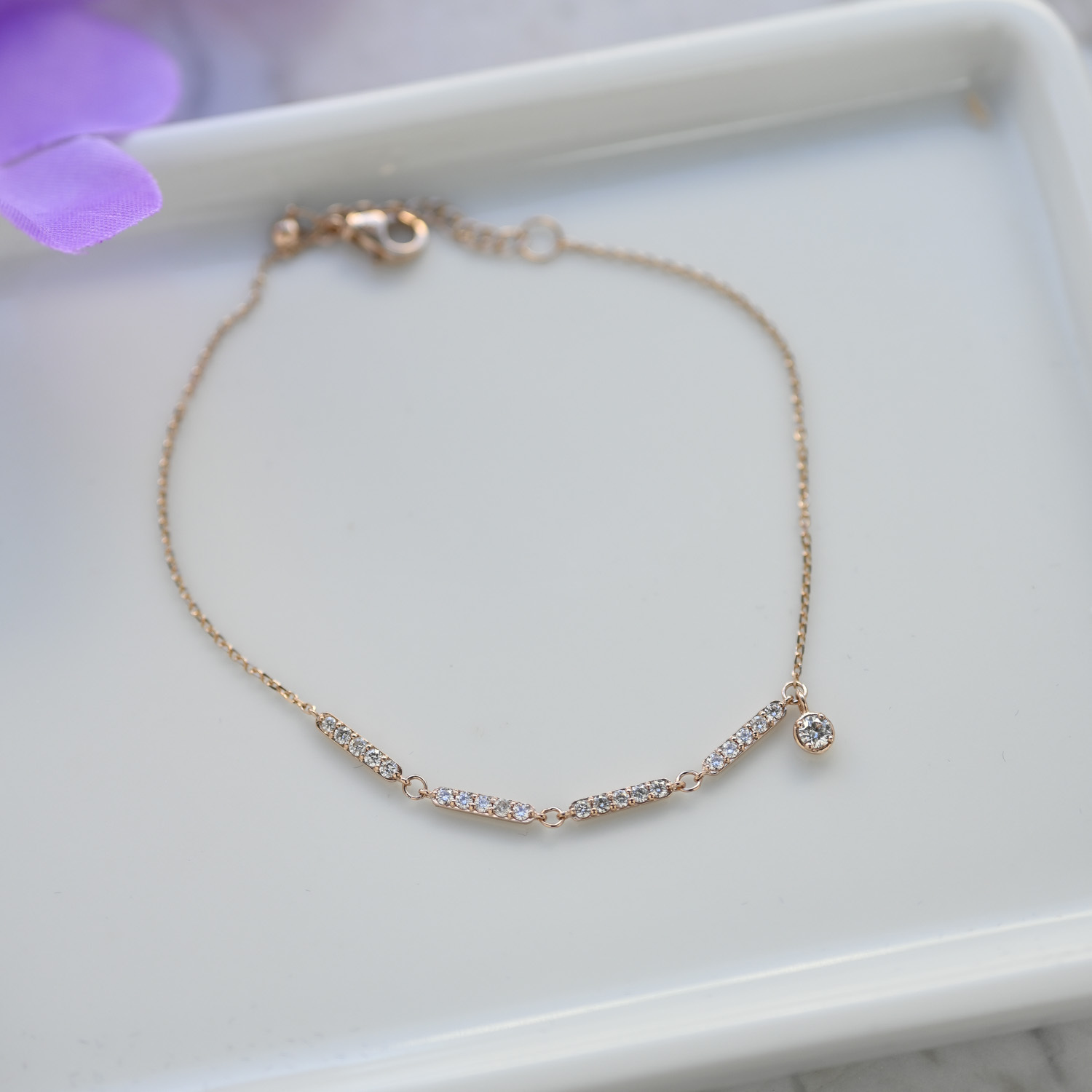 18K Titanic Diamond Bar Bracelet