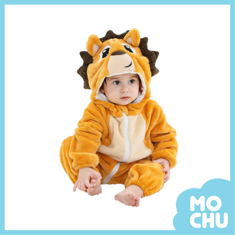 幸運黃刺蝟法蘭絨連身衣(加厚)