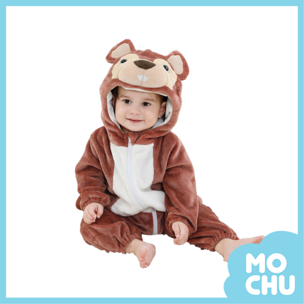 機靈小老鼠法蘭絨連身衣(加厚)