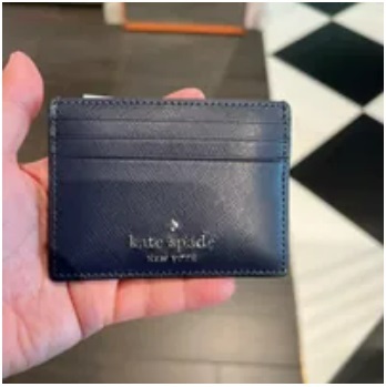 [S] KATE SPADE KC582 MADISON SAFFIANO LEATHER SMALL SLIM CARD HOLDER,PARISIAN NAVY, 196021323225 (SKS835)