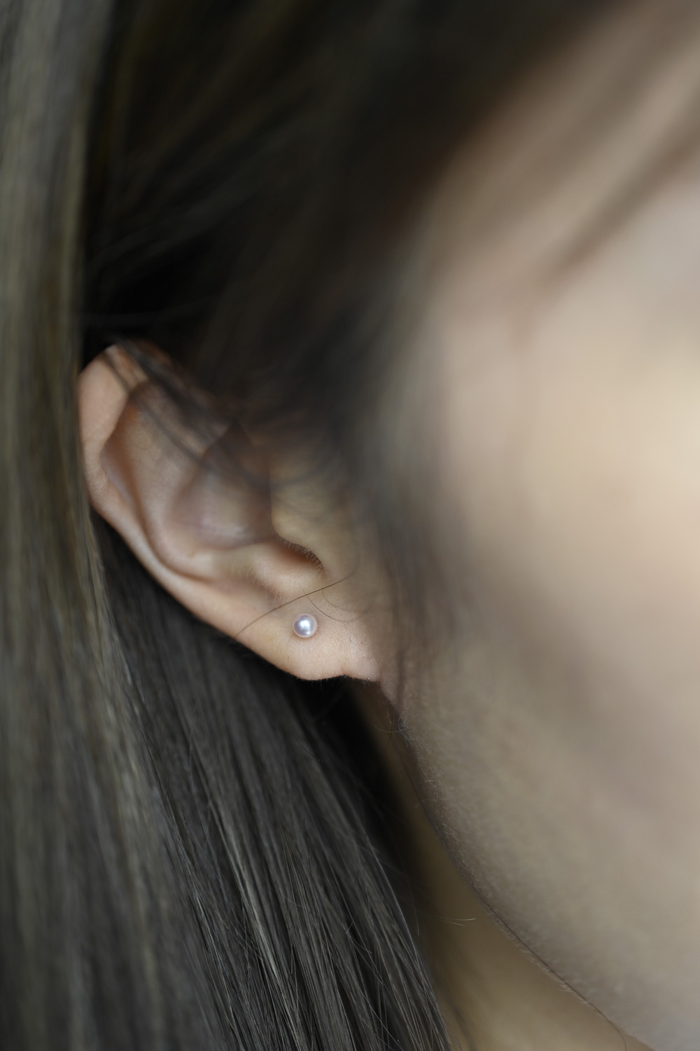 18K Two Way Baby Akoya Pearl jacket earring