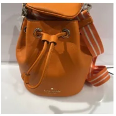 [S] KATE SPADE KC740 ROSIE PEBBLED LEATHER MINI BUCKET,CARROT CAK, 196021318719 (SKS837)