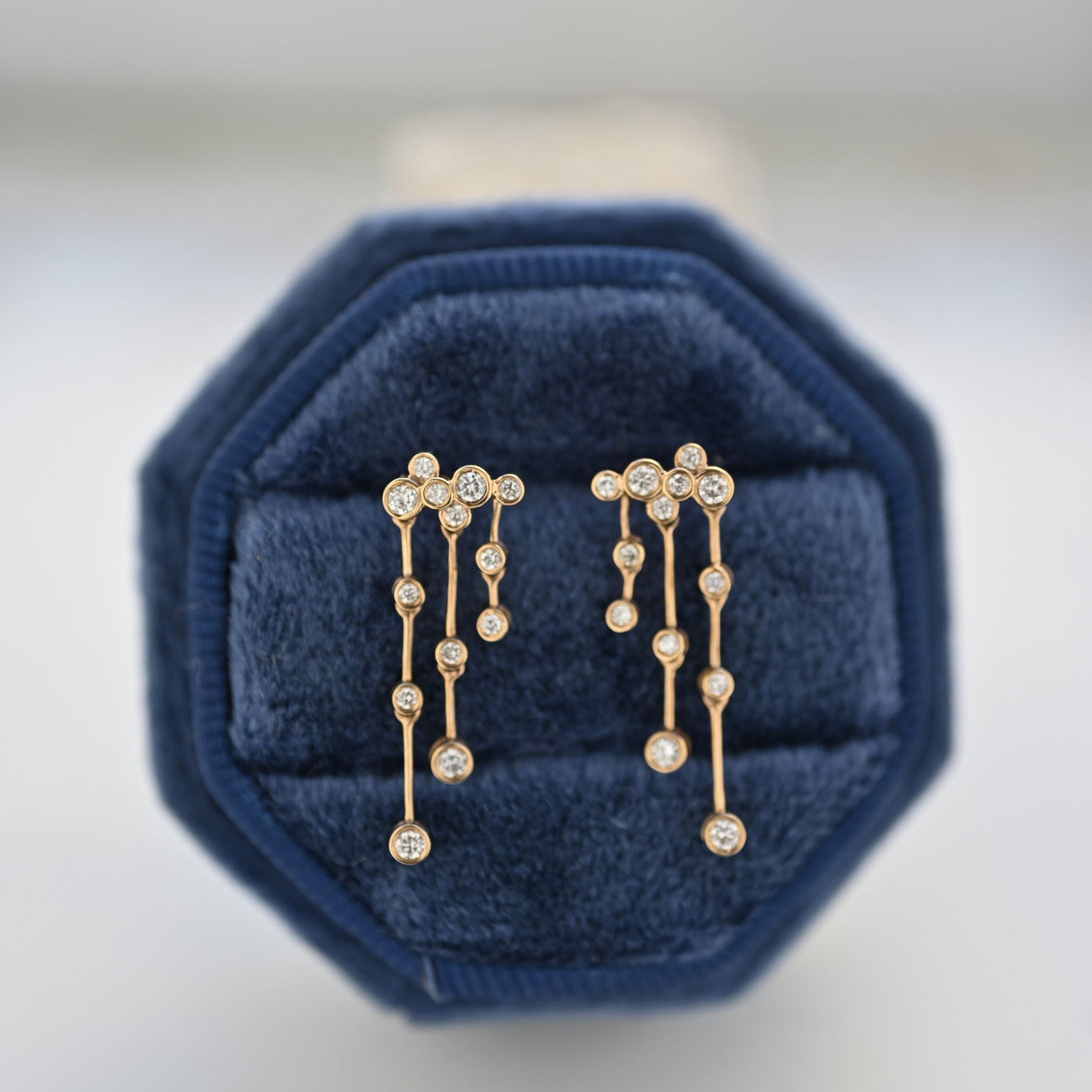 18K Misty Long Diamond Earring