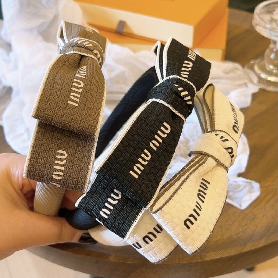 Y12字母蝴蝶結髮箍