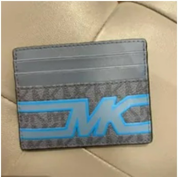 [S] MICHAEL KORS 36S3LCOD2B COOPER TALL CARD CASE,DENIM MULTI, 196163822198 (SMK568)