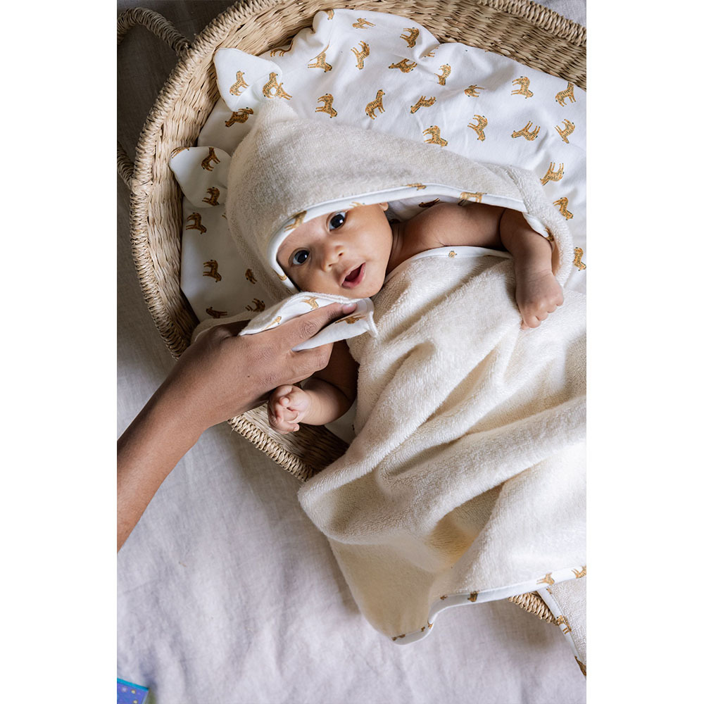 法國JOEY 斑馬手套式澡巾3入組-小