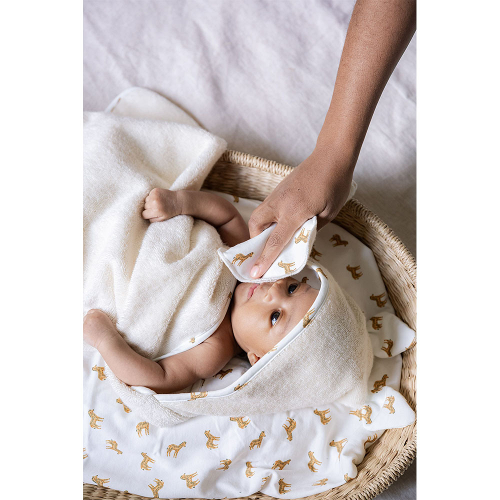 法國JOEY 斑馬手套式澡巾3入組-小