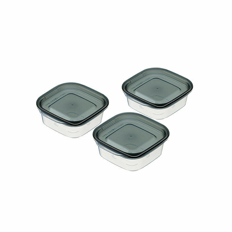inomata食品保存容器/黑 90ml 3入