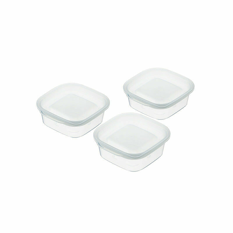 inomata食品保存容器/白 90ml 3入